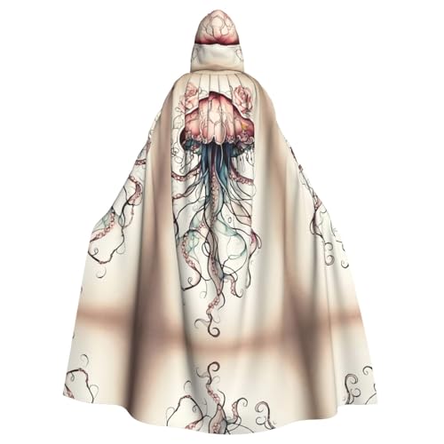 Bvrctyp Kapuzenumhang mit Kapuze mit Quallenmuster, Halloween, Weihnachten, Party, Cosplay-Kostüme Bvrctyp Kapuzenumhang mit Kapuze mit Quallenmuster, Halloween, Weihnachten, Party, Cosplay-Kostüme von Bvrctyp