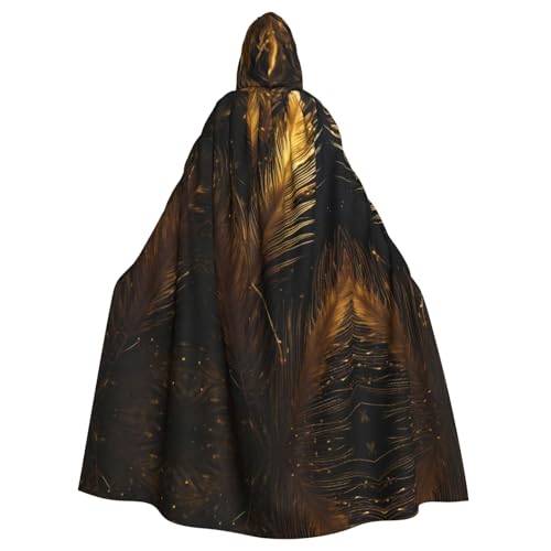 Bvrctyp Kapuzenumhang mit Kapuze und Federdruck für Halloween, Weihnachten, Party, Cosplay Bvrctyp Kapuzenumhang mit Kapuze und Federdruck für Halloween, Weihnachten, Party, Cosplay von Bvrctyp