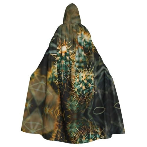 Bvrctyp Kapuzenumhang mit Kapuze und Kaktus-Druck, Halloween, Weihnachten, Party, Cosplay-Kostüme Bvrctyp Kapuzenumhang mit Kapuze und Kaktus-Druck, Halloween, Weihnachten, Party, Cosplay-Kostüme von Bvrctyp