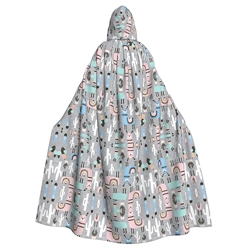 Bvrctyp Kapuzenumhang mit Kapuze und Lama-Kaktusdruck, Halloween, Weihnachten, Party, Cosplay-Kostüme Bvrctyp Kapuzenumhang mit Kapuze und Lama-Kaktusdruck, Halloween, Weihnachten, Party, Cosplay-Kostüme von Bvrctyp