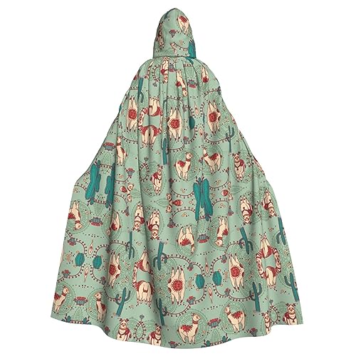 Bvrctyp Kapuzenumhang mit Kapuze und Lamas-Druck, Halloween, Weihnachten, Party, Cosplay-Kostüme Bvrctyp Kapuzenumhang mit Kapuze und Lamas-Druck, Halloween, Weihnachten, Party, Cosplay-Kostüme von Bvrctyp