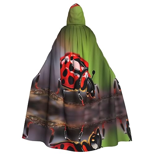 Bvrctyp Kapuzenumhang mit Kapuze und Marienkäfer-Muster, für Halloween, Weihnachten, Party, Cosplay Bvrctyp Kapuzenumhang mit Kapuze und Marienkäfer-Muster, für Halloween, Weihnachten, Party, Cosplay von Bvrctyp