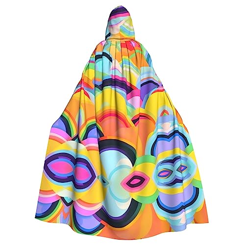 Bvrctyp Kapuzenumhang mit Kapuze und Regenbogenmuster, Halloween, Weihnachten, Party, Cosplay-Kostüme Bvrctyp Kapuzenumhang mit Kapuze und Regenbogenmuster, Halloween, Weihnachten, Party, Cosplay-Kostüme von Bvrctyp
