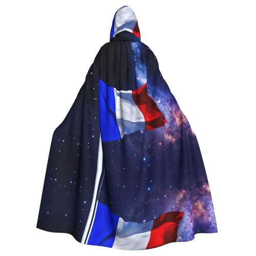 Bvrctyp Kapuzenumhang mit Kapuze und französischer Flagge, Halloween, Weihnachten, Party, Cosplay Bvrctyp Kapuzenumhang mit Kapuze und französischer Flagge, Halloween, Weihnachten, Party, Cosplay von Bvrctyp