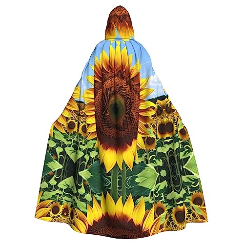 Bvrctyp Kapuzenumhang mit Sonnenblumenmuster, mit Kapuze, Halloween, Weihnachten, Party, Cosplay-Kostüme Bvrctyp Kapuzenumhang mit Sonnenblumenmuster, mit Kapuze, Halloween, Weihnachten, Party, Cosplay-Kostüme von Bvrctyp