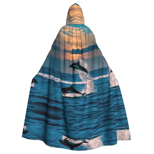 Bvrctyp Lustiger Umhang mit Kapuze und Delfin-Druck, für Halloween, Weihnachten, Party, Cosplay Bvrctyp Lustiger Umhang mit Kapuze und Delfin-Druck, für Halloween, Weihnachten, Party, Cosplay von Bvrctyp