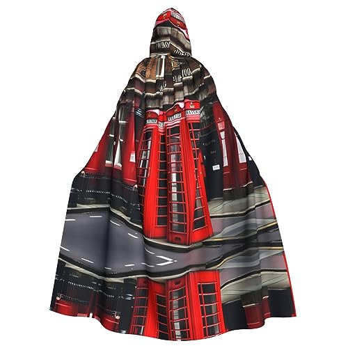 Bvrctyp Phone Booth London Street Print Kapuzenumhang mit Kapuze Halloween Weihnachten Party Cosplay Kostüme Bvrctyp Phone Booth London Street Print Kapuzenumhang mit Kapuze Halloween Weihnachten Party Cosplay Kostüme von Bvrctyp