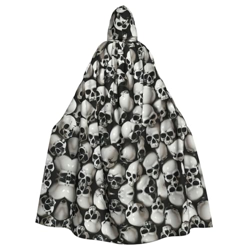 Bvrctyp Schwarzer Totenkopf-Umhang mit Kapuze, für Halloween, Weihnachten, Party, Cosplay-Kostüme Bvrctyp Schwarzer Totenkopf-Umhang mit Kapuze, für Halloween, Weihnachten, Party, Cosplay-Kostüme von Bvrctyp