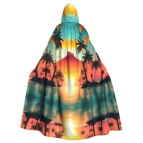 Bvrctyp Sonnenaufgang Tropische Palmeninsel Druck Kapuzenumhang mit Kapuze Halloween Weihnachten Party Cosplay Kostüme Bvrctyp Sonnenaufgang Tropische Palmeninsel Druck Kapuzenumhang mit Kapuze Halloween Weihnachten Party Cosplay Kostüme von Bvrctyp