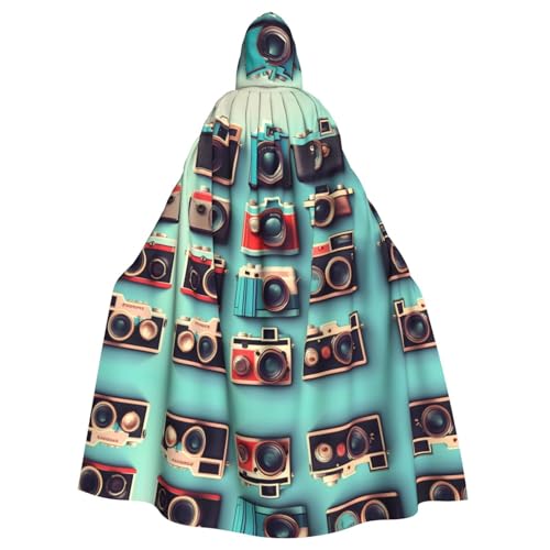 Bvrctyp Umhang mit Kapuze, Retro-Kamera-Kollektion, bedruckt, mit Kapuze, Halloween, Weihnachten, Party, Cosplay-Kostüme Bvrctyp Umhang mit Kapuze, Retro-Kamera-Kollektion, bedruckt, mit Kapuze, Halloween, Weihnachten, Party, Cosplay-Kostüme von Bvrctyp