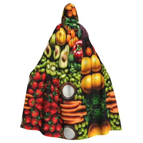 Bvrctyp Umhang mit Kapuze und Gemüse und Früchten, für Halloween, Weihnachten, Party, Cosplay Bvrctyp Umhang mit Kapuze und Gemüse und Früchten, für Halloween, Weihnachten, Party, Cosplay von Bvrctyp