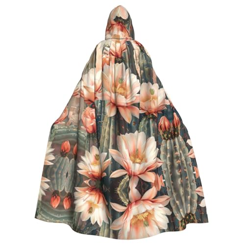 Bvrctyp Umhang mit Kapuze und Kaktusblüten-Druck, für Halloween, Weihnachten, Party, Cosplay Bvrctyp Umhang mit Kapuze und Kaktusblüten-Druck, für Halloween, Weihnachten, Party, Cosplay von Bvrctyp