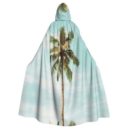 Bvrctyp Umhang mit Kapuze und Palmenaufdruck, für Halloween, Weihnachten, Party, Cosplay Bvrctyp Umhang mit Kapuze und Palmenaufdruck, für Halloween, Weihnachten, Party, Cosplay von Bvrctyp