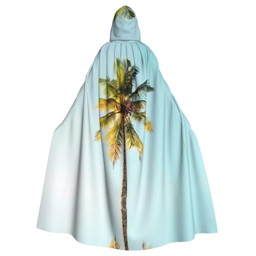 Bvrctyp Umhang mit Kapuze und Palmenaufdruck, für Halloween, Weihnachten, Party, Cosplay Bvrctyp Umhang mit Kapuze und Palmenaufdruck, für Halloween, Weihnachten, Party, Cosplay von Bvrctyp