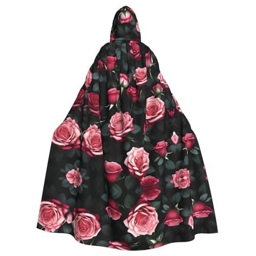 Bvrctyp Umhang mit Kapuze und Rosenblüte und Kapuze, für Halloween, Weihnachten, Party, Cosplay Bvrctyp Umhang mit Kapuze und Rosenblüte und Kapuze, für Halloween, Weihnachten, Party, Cosplay von Bvrctyp