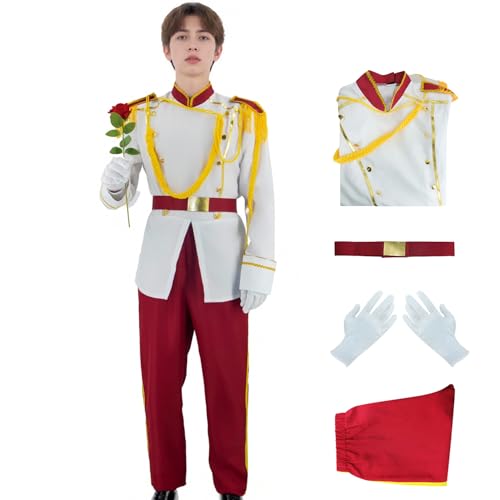 Bvxmsel Charmantes Prinz-Kostüm für Herren, königlicher Prinz, Kostüm, Märchenball, Halloween, Cosplay, Party, Outfit, Erwachsene, Größe 3XL Bvxmsel Charmantes Prinz-Kostüm für Herren, königlicher Prinz, Kostüm, Märchenball, Halloween, Cosplay, Party, Outfit, Erwachsene, Größe 3XL von Bvxmsel