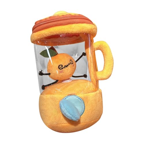 Blender Toy, Plush Juicer, niedlich, Pull String, Fun und Functional Juicer Blender mit Zipper Storage, Sammlerdesign, ideal für Osterpräsentationen und Kinderzimmerdekoration (Orange) von Bxjinkele
