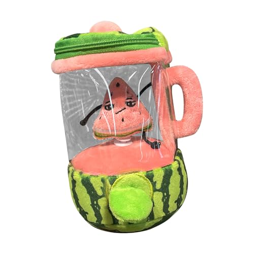 Blender Toy, Plush Juicer, niedlich, Pull String, Fun und Functional Juicer Blender mit Zipper Storage, Sammlerdesign, ideal für Osterpräsentationen und Kinderzimmerdekoration (Wassermelone) von Bxjinkele