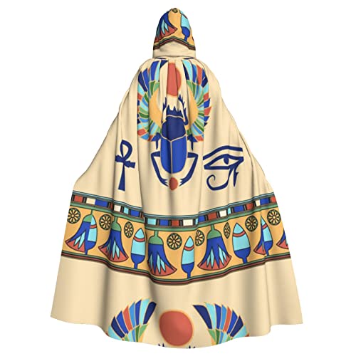Bxzpzplj Ägyptischer Skarabäus-Druck, Kapuzenumhang für Erwachsene, Karneval, Hexe, Cosplay, Kostüm, Karneval, Partyzubehör, 185 cm Bxzpzplj Ägyptischer Skarabäus-Druck, Kapuzenumhang für Erwachsene, Karneval, Hexe, Cosplay, Kostüm, Karneval, Partyzubehör, 185 cm von Bxzpzplj