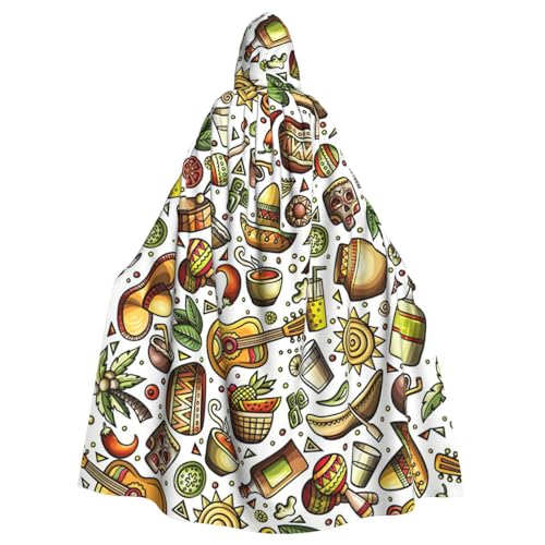Bxzpzplj Lustiger Cartoon-Hut für Damen und Herren, voller Länge, Karnevals-Umhang mit Kapuze, Cosplay-Kostüme, Umhang, 185 cm von Bxzpzplj