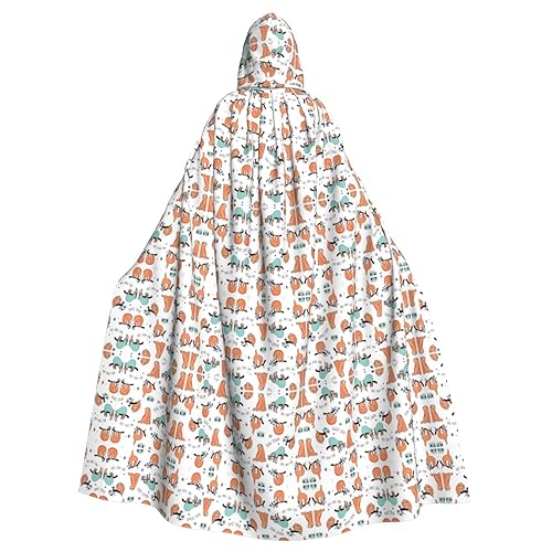 Bxzpzplj Lustiger süßer Tier-Faultier-Musik-Umhang mit Kapuze, Unisex, Cosplay-Kostüme, Umhang für Erwachsene, 185 cm von Bxzpzplj