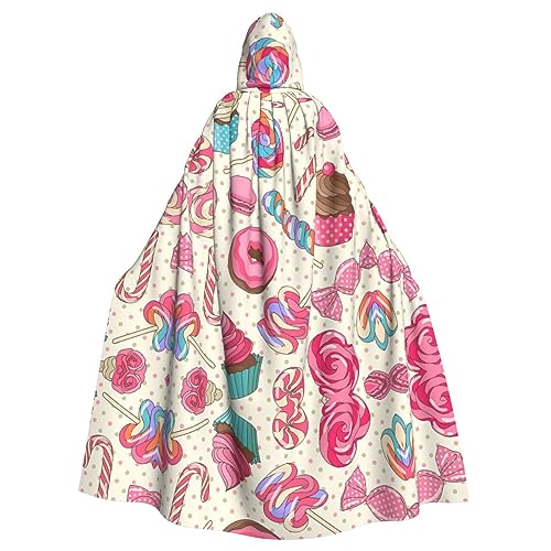 Bxzpzplj Süßer Lollipop-Cupcake-Umhang mit Kapuze, Unisex, Cosplay-Kostüm, Umhang für Erwachsene, 185 cm Bxzpzplj Süßer Lollipop-Cupcake-Umhang mit Kapuze, Unisex, Cosplay-Kostüm, Umhang für Erwachsene, 185 cm von Bxzpzplj
