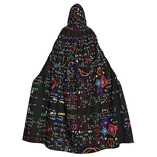 Bxzpzplj Umhang mit Kapuze und Matheformel, universeller Umhang für Erwachsene, mit Kapuze, Karneval, Cosplay, Kostüm, Umhang, 185 cm Bxzpzplj Umhang mit Kapuze und Matheformel, universeller Umhang für Erwachsene, mit Kapuze, Karneval, Cosplay, Kostüm, Umhang, 185 cm von Bxzpzplj