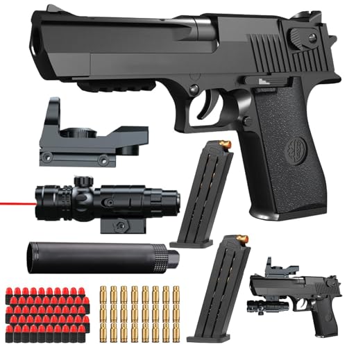 Bybykoi Spielzeug Pistole Kinder Pistole 1:1 Spielzeugpistole Wüstenadler M1911 for Kinder,Schaumstoff-Blaster Toy Gun von Bybykoi