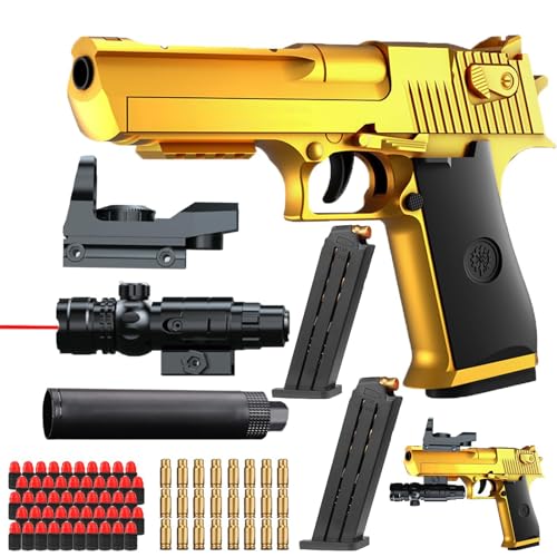 Bybykoi Spielzeug Pistole Kinder Pistole 1:1 Spielzeugpistole Wüstenadler M1911 for Kinder,Schaumstoff-Blaster Toy Gun von Bybykoi