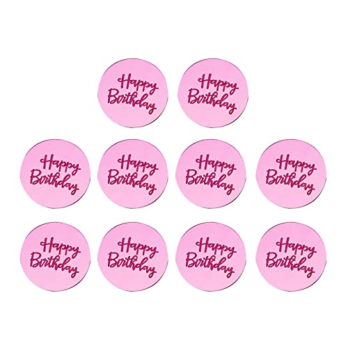 10 Stück Acryl-Kuchenaufsätze "Happy Birthday", Party-Dekoration, Haushaltsbedarf für Festival, Urlaub, Geburtstag, Cupcake-Kuchenaufsätze für Frauen von Bydezcon