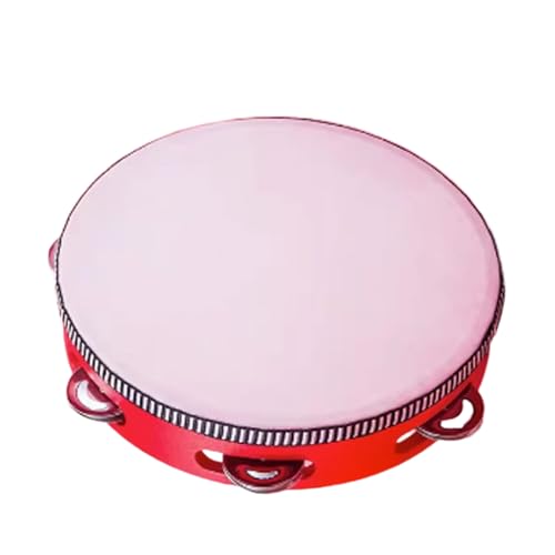 Bühnenauftritts-Tamburin, Schlaginstrument, Musikklasse Tamburin, Sound und Build, leichter und bequemer Griff, 8 Zoll / 20 cm, für Anfänger und Profis von Byeaon