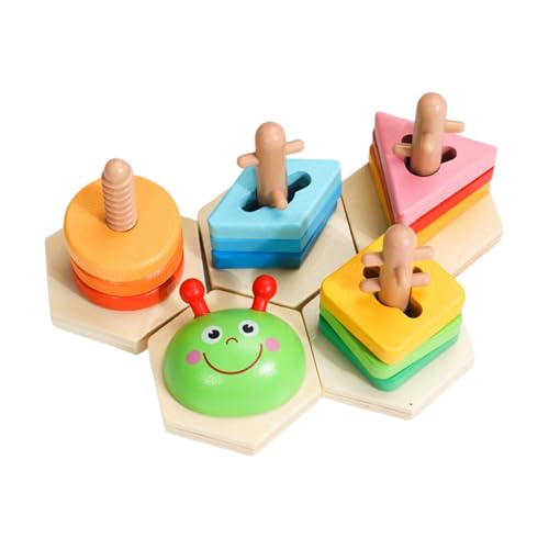 Byeaon Frühkindliche Spielzeug, Bausteine Für Bildungsgrafikversammlungen, Holzstapelspielzeug, 18 cm, Fördert Die Problemlösung Und Logisches Denken, Kompakt Für Kinder Byeaon Frühkindliche Spielzeug, Bausteine Für Bildungsgrafikversammlungen, Holzstapelspielzeug, 18 cm, Fördert Die Problemlösung Und Logisches Denken, Kompakt Für Kinder von Byeaon