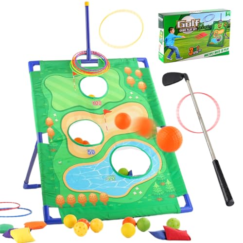 Byeaon Kindergolfset,Chipping-Trainingsset Für Golftraining | Sportaktivität Golftrainingsgerät Für Zuhause Garten Gartenparty Byeaon Kindergolfset,Chipping-Trainingsset Für Golftraining | Sportaktivität Golftrainingsgerät Für Zuhause Garten Gartenparty von Byeaon