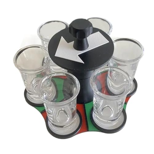 Byeaon Roulette-Trinkspiel, Party Shot Wheel Game, Alkohol Spinner Challenge Toy, interaktives soziales Spaß, Event-fähige Party-Set, 14x14x13cm/5.51X5.51X5.12 Zoll, für die Versammlung Byeaon Roulette-Trinkspiel, Party Shot Wheel Game, Alkohol Spinner Challenge Toy, interaktives soziales Spaß, Event-fähige Party-Set, 14x14x13cm/5.51X5.51X5.12 Zoll, für die Versammlung von Byeaon