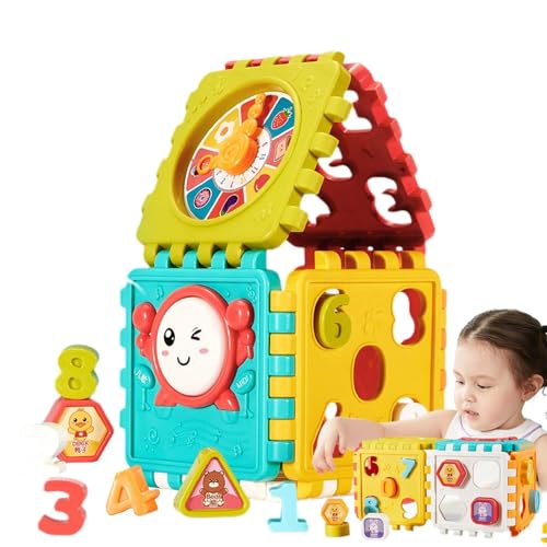 Byeaon Sensory Drum Toy | Preschool Motor Skills | Educational Play Center | Toddler Activity Cube | Building Block Games | Fine Motor Toys | Preschool Learning Toy for Boys Girls von Byeaon