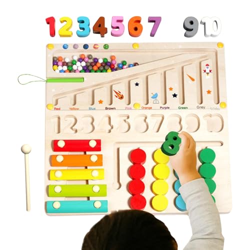 Byeaon Spielzeug, hölzerne Lernaktivitätsboard, Feinmotor -Vorschulspielzeug, Frühes Puzzle für Skill -Entwicklung, Interaktives Kleinkind -Formspiel, 29,5 x 29,5 x 3 cm, für Reisen Byeaon Spielzeug, hölzerne Lernaktivitätsboard, Feinmotor -Vorschulspielzeug, Frühes Puzzle für Skill -Entwicklung, Interaktives Kleinkind -Formspiel, 29,5 x 29,5 x 3 cm, für Reisen von Byeaon