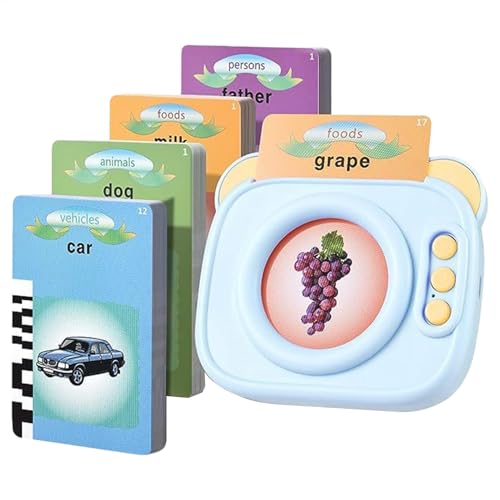 -Lernkarten, Lernspielzeug Für Kinder, Sichtwörter Für Kleinkinder, Tragbar Und Praktisch, Ansprechende Sprechfunktion, 9,5 X 1,9 X 7,6 cm, Zum Lernen Von Kleinkindern von Byeaon