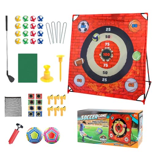 Target Fußballspiel, Kinder-Hinterhof-Aktivität, tragbares Sportspiel, mehr Funktionen, sichere Verwendung, 138 x 136,5 x 92 cm, für Indoor- oder Outdoor-Familienspaß, von Byeaon
