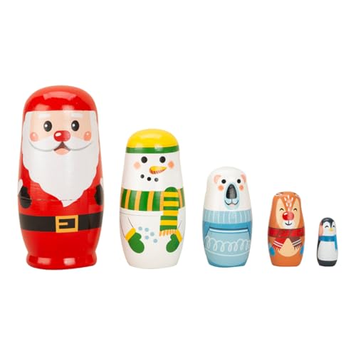 Weihnachtsnist, Holzkonstruktion, Holz, Weihnachtsnistpuppen handgefertigte Holzstapelpuppen, Spaß und Bildung, für Mädchen Erwachsener Party gefährdet Winter Winter von Byeaon