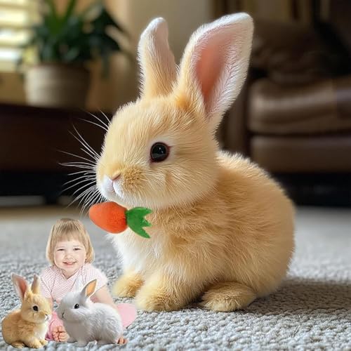 Byffoer Hüpfendes Kaninchen, Interaktives Elektronisches Haustier Plüschhasenspielzeug mit Geräuschen Bewegungen Wackeln Hasen Kuscheltiere Osterhase Plüschtier Byffoer Hüpfendes Kaninchen, Interaktives Elektronisches Haustier Plüschhasenspielzeug mit Geräuschen Bewegungen Wackeln Hasen Kuscheltiere Osterhase Plüschtier von Byffoer