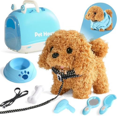 Byffoer Hund Spielzeug Kinder Spielzeug Ab 2 3 4 Jahre Mädchen Dog Spiel Kuscheltier Hund Mit Leine der Läuft und Bellt Interaktiver Laufender Hund Für Kinder Junge Mädchen 2 3 4 Jahre Geschenkideen Byffoer Hund Spielzeug Kinder Spielzeug Ab 2 3 4 Jahre Mädchen Dog Spiel Kuscheltier Hund Mit Leine der Läuft und Bellt Interaktiver Laufender Hund Für Kinder Junge Mädchen 2 3 4 Jahre Geschenkideen von Byffoer