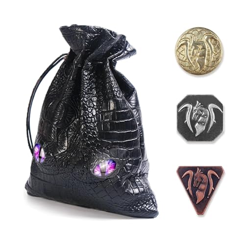 120 STÜCKE Metallmünzen Gold Silber und Kupfer & Drachen leuchtende Augen Ledertasche, gefälschte Münzen für DND, Fantasy-Münzen für Spielmarken, RPG-Spielzubehör für Brettspiele, Dungeons und Drachen 120 STÜCKE Metallmünzen Gold Silber und Kupfer & Drachen leuchtende Augen Ledertasche, gefälschte Münzen für DND, Fantasy-Münzen für Spielmarken, RPG-Spielzubehör für Brettspiele, Dungeons und Drachen von Byhoo