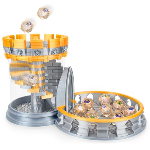 Byhoo D&D Würfelturm mit vergrößerter Basis Sichtfenster und PLA Material Tragbarer Würfeltisch für Dungeons and Dragons Tabletop RPG Spielzubehör Byhoo D&D Würfelturm mit vergrößerter Basis Sichtfenster und PLA Material Tragbarer Würfeltisch für Dungeons and Dragons Tabletop RPG Spielzubehör von Byhoo