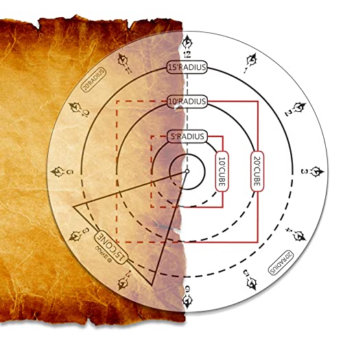 Byhoo AOE-Zaubervorlage, DND-Flächeneffektmarker, für Spielbretter mit 1-Zoll-Raster oder -Hexfeld, RPG-Zubehör für Dungeons and Dragons 5, Pathfinder und andere TTRPGs Byhoo AOE-Zaubervorlage, DND-Flächeneffektmarker, für Spielbretter mit 1-Zoll-Raster oder -Hexfeld, RPG-Zubehör für Dungeons and Dragons 5, Pathfinder und andere TTRPGs von Byhoo