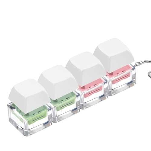 Byhoo Tastatur Fidget Spielzeug, leises Fidget-Spielzeug zum Stressabbau, Schlüsselanhänger in 4 Farben, Tastatur-Klicker, Arbeitszimmer und mehr Ruhe, Weiß Byhoo Tastatur Fidget Spielzeug, leises Fidget-Spielzeug zum Stressabbau, Schlüsselanhänger in 4 Farben, Tastatur-Klicker, Arbeitszimmer und mehr Ruhe, Weiß von Byhoo