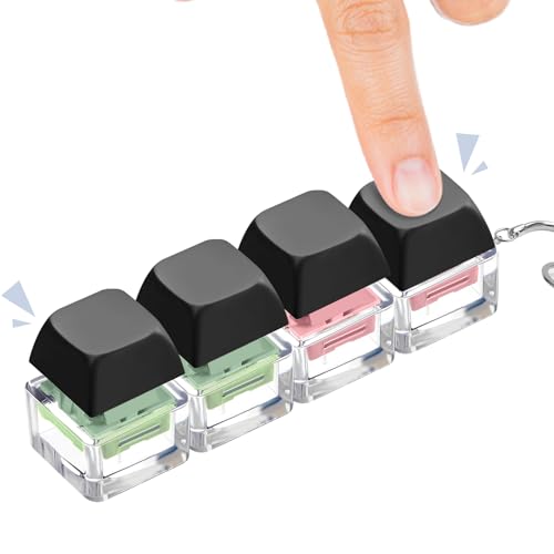 Byhoo Tastatur-Fidget-Spielzeug, leises Fidget-Spielzeug zum Stressabbau, Schlüsselanhänger in 4 Farben, Tastatur-Klicker, leises Fidget-Spielzeug für Bibliothek, Arbeitszimmer und mehr Ruhe, Schwarz Byhoo Tastatur-Fidget-Spielzeug, leises Fidget-Spielzeug zum Stressabbau, Schlüsselanhänger in 4 Farben, Tastatur-Klicker, leises Fidget-Spielzeug für Bibliothek, Arbeitszimmer und mehr Ruhe, Schwarz von Byhoo