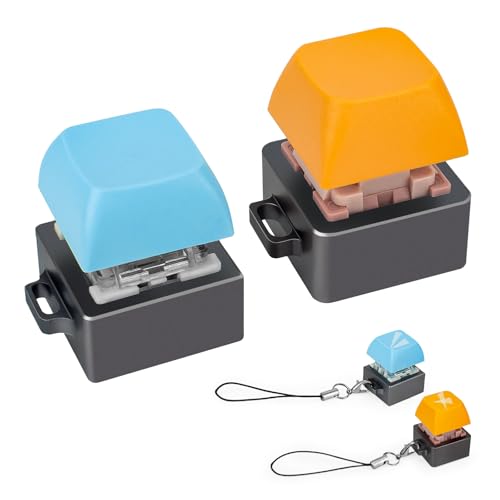 Byhoo Tastatur-Fidget-Set aus Aluminiumlegierung - Mechanisches Spielzeug zum Stressabbau, Leichter Klicker für Erwachsene zur Dekompressionsdekoration, 2 Stück von Byhoo