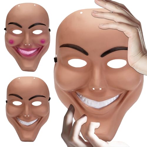 Byhsoep Halloween Maske,2 Stück The Purge Maske Kiss me,Horror Maske für Halloween,Karneval,Kostüm-Cosplay-Party,Mann und Frauen Byhsoep Halloween Maske,2 Stück The Purge Maske Kiss me,Horror Maske für Halloween,Karneval,Kostüm-Cosplay-Party,Mann und Frauen von Byhsoep