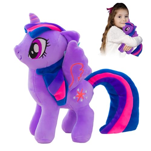 Lila Pony Kuscheltier,20cm Rainbo Dashs Kuscheltier Rainbow Plüschtier,Fluttershy Rainbow Dash Plush,Little Pony Lila Plüschtiere Einhorn Puppe Geschenk für Kinder von Byhsoep