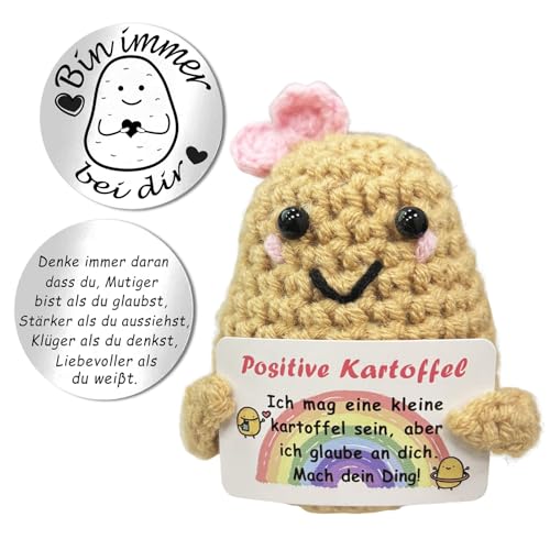 Byhsoep Positive Kartoffel Deutsch,Pocket Hug Positive Kartoffel,Kreative Strickwolle Kartoffel Puppe Glücksbringer mit Positiver Energiekarte Geschenk für Weihnachts,Familie,Patienten,Freund Byhsoep Positive Kartoffel Deutsch,Pocket Hug Positive Kartoffel,Kreative Strickwolle Kartoffel Puppe Glücksbringer mit Positiver Energiekarte Geschenk für Weihnachts,Familie,Patienten,Freund von Byhsoep